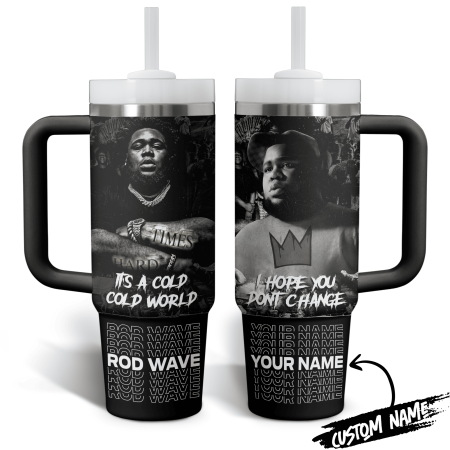 Rod Wave Music Custom Stanley Quencher 30oz or 40oz Stainless Steel Tumbler With Handle HG
