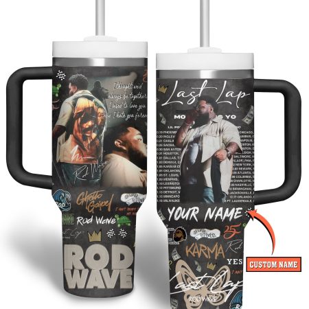 Rod Wave Music Custom Stanley Quencher  30oz or 40oz Stainless Steel Tumbler With Handle HG Stainless Steel Tumbler With Handle