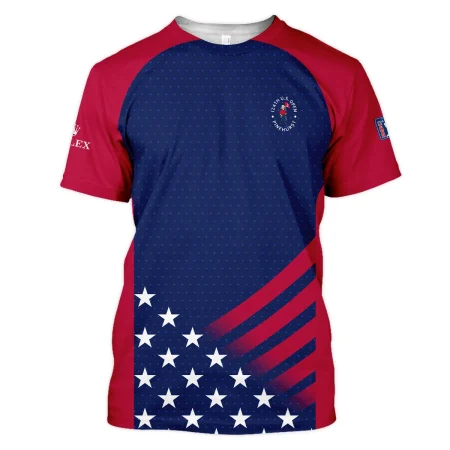 Rolex 124th U.S. Open Pinehurst Star White Dark Blue Red Background Unisex T-Shirt Style Classic T-Shirt