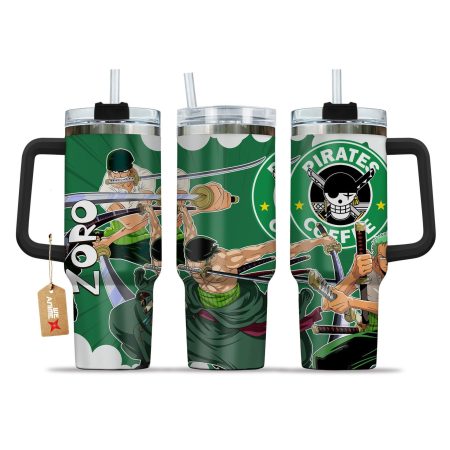 Roronoa Zoro V2 One Piece Anime  Custom Quencher 30oz or 40oz Stainless Steel Tumbler With Handle HG
