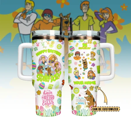 Scooby-Doo x Happy Easter Cartoon Custom Stanley Cup 40 oz 30 oz Tumbler With Handle