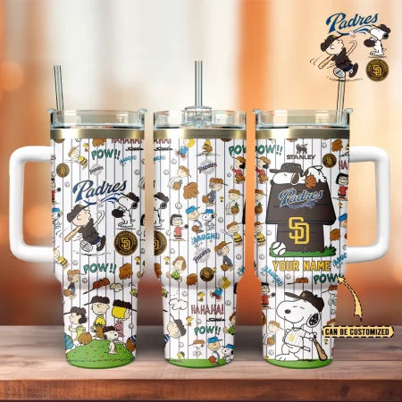 San Diego Padres x Peanuts MLB Custom Stanley Cup 40 oz 30 oz Tumbler With Handle
