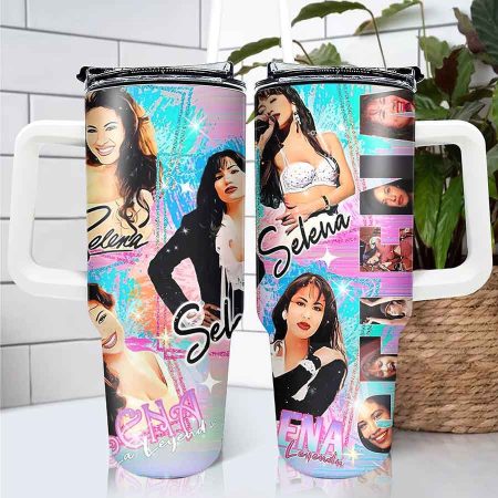 Selena Music Custom Quencher Stainless Steel Custom Quencher 30oz or 40oz Stainless Steel Tumbler With Handle HG