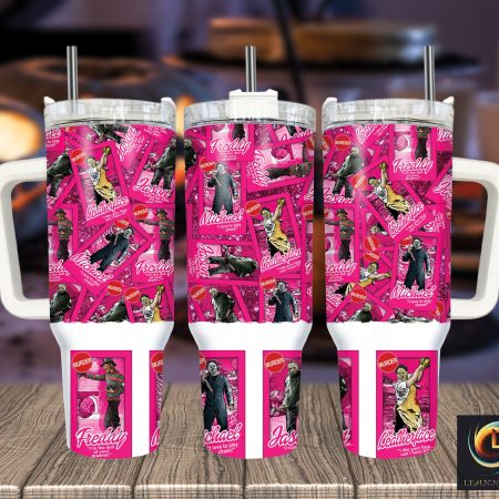 Serial Killers Horror Characters Movies Custom  Quencher 30 or 40oz  Stainless Steel Tumbler HG With Handle