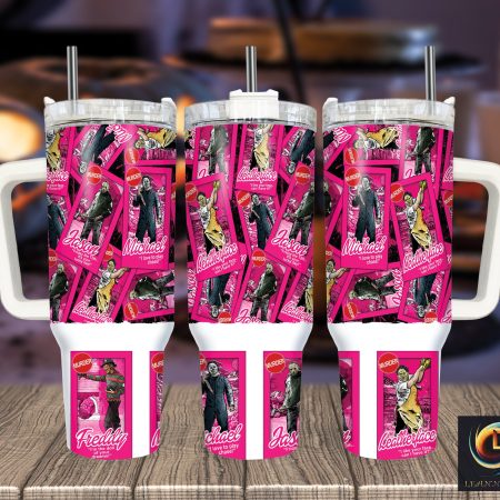 Serial Killers Horror Characters Movies Custom  Quencher 30 or 40oz  Stainless Steel Tumbler HG With Handle