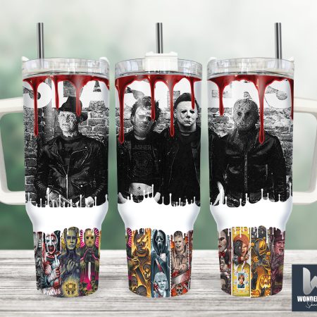 Serial Killers Horror Movies Custom  Quencher 30 or 40oz  Stainless Steel Tumbler HG With Handle