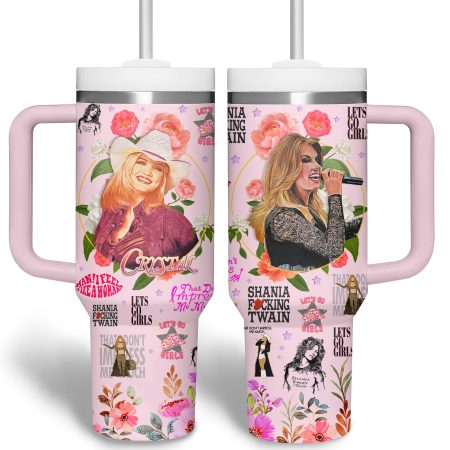 Shania Twain Music Custom Stanley Quencher  30oz or 40oz Stainless Steel Tumbler With Handle HG Stainless Steel Tumbler With Handle