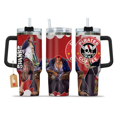 Shanks V2 One Piece Anime  Custom Quencher 30oz or 40oz Stainless Steel Tumbler With Handle HG