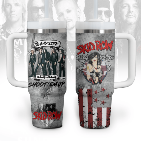 Skid Row Music Custom Stanley Quencher 30oz or 40oz Stainless Steel Tumbler With Handle HG