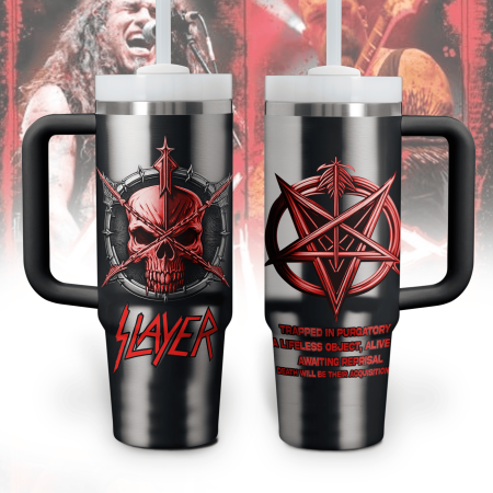 Slayer MusicCustom Stanley Quencher 30oz or 40oz Stainless Steel Tumbler With Handle HG