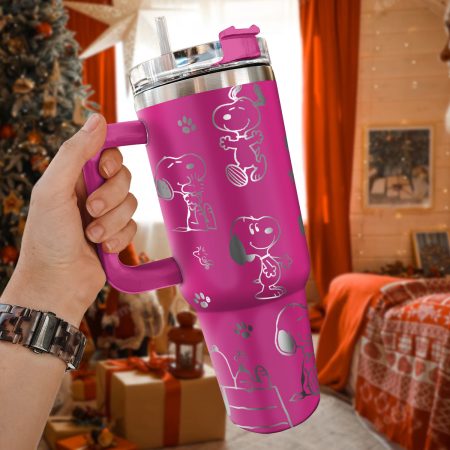 Snoopy Cartoon Custom Stanley Cup 40 oz 30 oz Tumbler With Handle