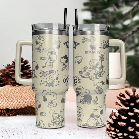 Snoopy Cartoon Custom Stanley Cup 40 oz 30 oz Tumbler With Handle