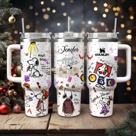 Snoopy Cartoon Custom Stanley Cup 40 oz 30 oz Tumbler With Handle