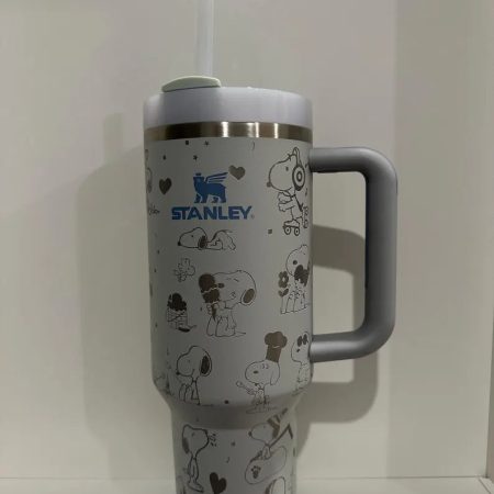 Snopi Cartoon Custom Stanley Quencher HG 40oz or 30oz Engraved  Stainless Steel Tumbler With Handle