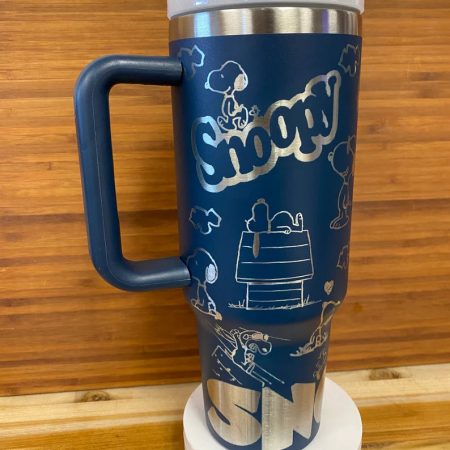Snopi Cartoon Custom Stanley Quencher HG 40oz or 30oz Engraved  Stainless Steel Tumbler With Handle