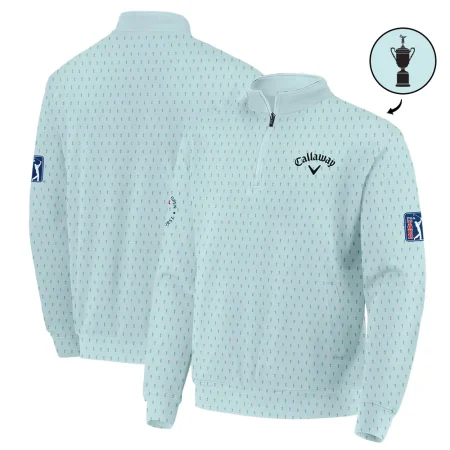 Sports 124th U.S. Open Callaway Pinehurst Quarter-Zip Jacket Cup Pattern Pastel Green All Over Print Quarter-Zip Jacket