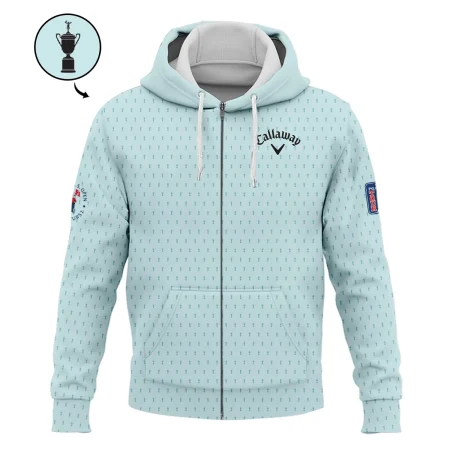 Sports 124th U.S. Open Callaway Pinehurst Zipper Hoodie Shirt Cup Pattern Pastel Green All Over Print Zipper Hoodie Shirt