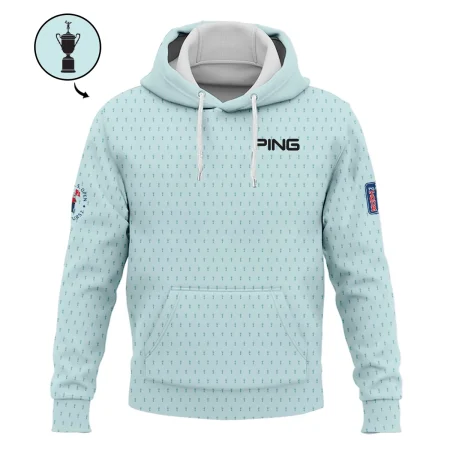 Sports 124th U.S. Open Ping Pinehurst Hoodie Shirt Cup Pattern Pastel Green All Over Print Hoodie Shirt