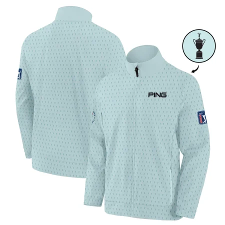 Sports 124th U.S. Open Ping Pinehurst Stand Colar Jacket Cup Pattern Pastel Green All Over Print Stand Colar Jacket