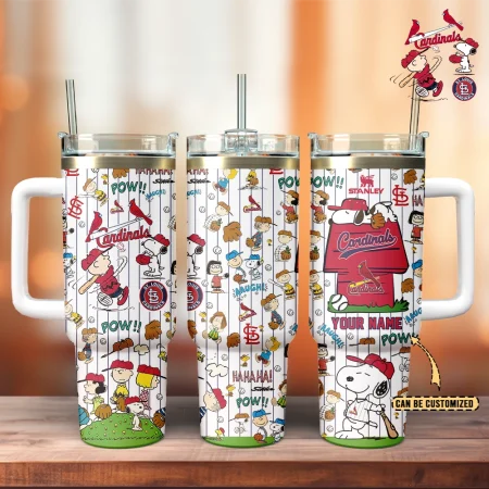 St. Louis Cardinals x Peanuts MLB Custom Stanley Cup 40 oz 30 oz Tumbler With Handle