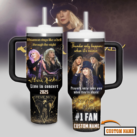 Stevie Nicks Music Custom Stanley Cup 40 oz 30 oz Tumbler With Handle