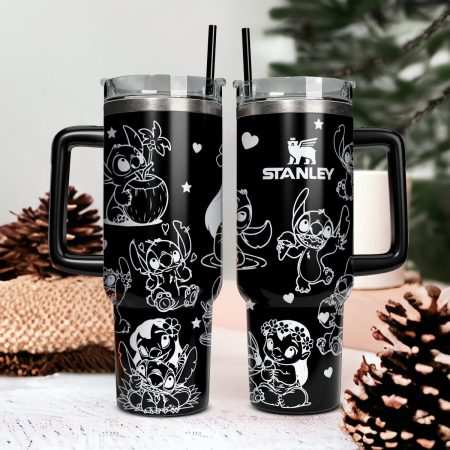 Stitch Cartoon Custom Stanley Cup 40 oz 30 oz Tumbler With Handle