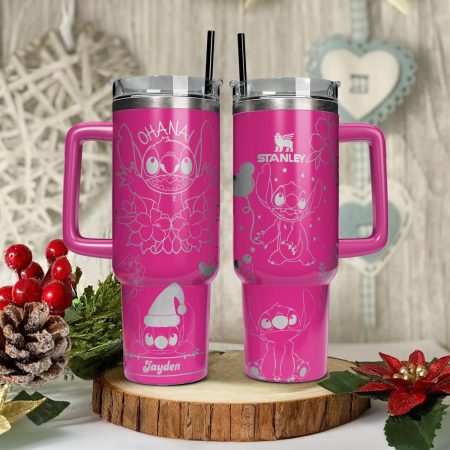 Stitch Cartoon Custom Stanley Cup 40 oz 30 oz Tumbler With Handle