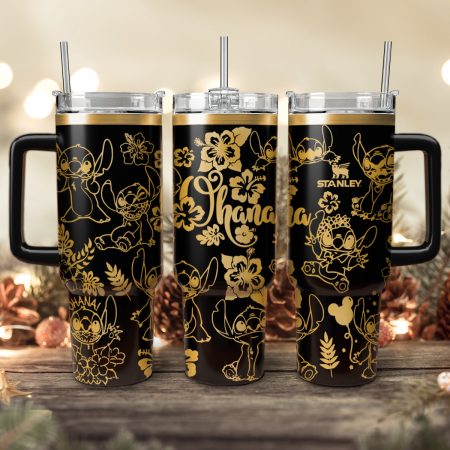Stitch Cartoon Custom Stanley Cup 40 oz 30 oz Tumbler With Handle