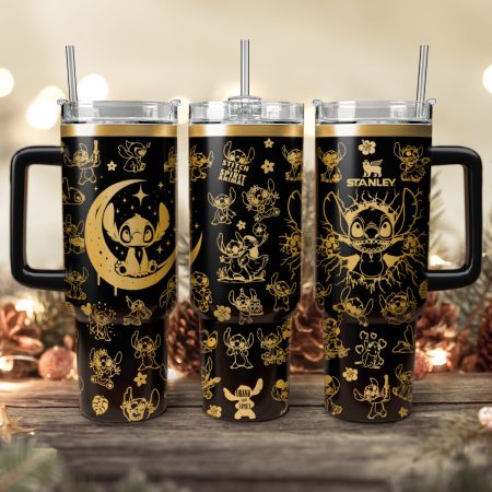 Stitch Cartoon Custom Stanley Cup 40 oz 30 oz Tumbler With Handle
