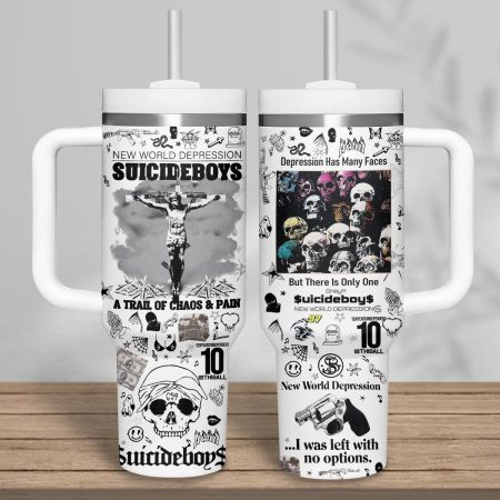 Suicideboys Music Custom Stanley Quencher 30oz or 40oz Stainless Steel Tumbler With Handle HG