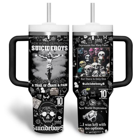 Suicideboys Music Custom Stanley Quencher  30oz or 40oz Stainless Steel Tumbler With Handle HG Stainless Steel Tumbler With Handle