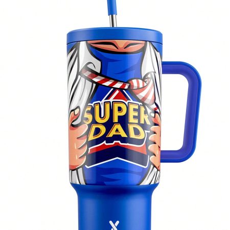 Super Dad TV Series Custom  Quencher 40oz Stainless Steel Tumbler HG With Handle