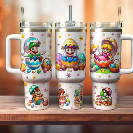 Super Mario Bunny Games Custom  Quencher 40oz Stainless Steel Tumbler HG