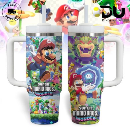 Super Mario Games Custom  Quencher 40oz Stainless Steel Tumbler HG With Handle