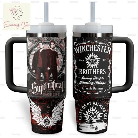 Supernatural TV Series Custom Stanley Quencher  30oz or 40oz Stainless Steel Tumbler With Handle HG Stainless Steel Tumbler