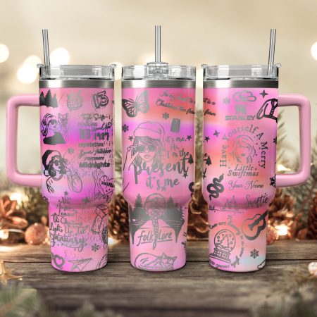 Taylor Swift Music Christmas Custom Stanley Quencher HG 30oz or 40oz Engraved  Stainless Steel Tumbler With Handle