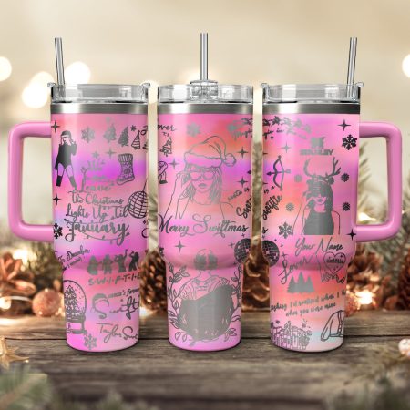 Taylor Swift Music Christmas Custom Stanley Quencher HG 30oz or 40oz Engraved  Stainless Steel Tumbler With Handle
