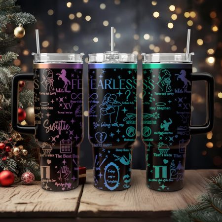 Taylor Swift Music Christmas Custom Stanley Quencher HG 30oz or 40oz Engraved  Stainless Steel Tumbler With Handle
