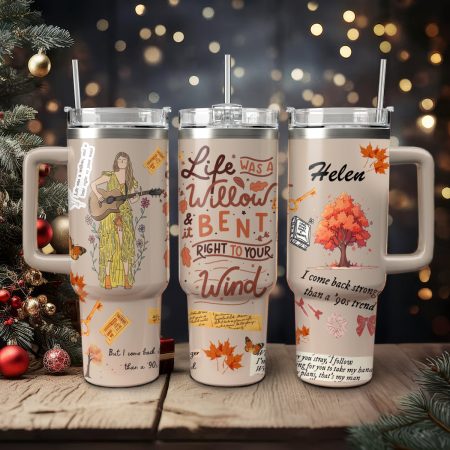 Taylor Swift Music Christmas Custom Stanley Quencher HG 30oz or 40oz Stainless Steel Tumbler With Handle