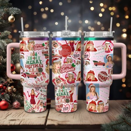 Taylor Swift Music Christmas Custom Stanley Quencher HG 30oz or 40oz Stainless Steel Tumbler With Handle