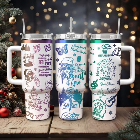 Taylor Swift Music Christmas Custom Stanley Quencher HG 30oz or 40oz Engraved  Stainless Steel Tumbler With Handle
