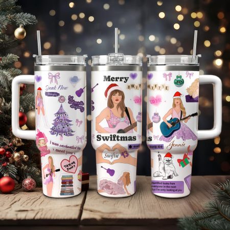 Taylor Swift Music Christmas Custom Stanley Quencher HG 30oz or 40oz Stainless Steel Tumbler With Handle