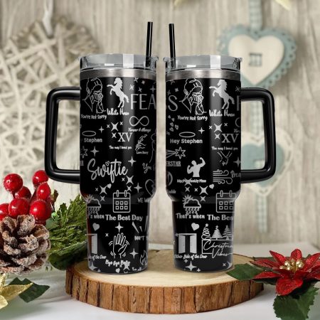 Taylor Swift Music Christmas Custom Stanley Quencher HG 30oz or 40oz Engraved  Stainless Steel Tumbler With Handle