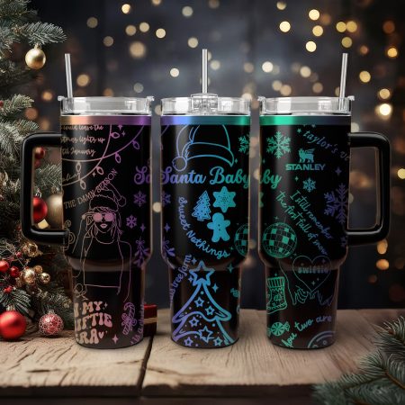 Taylor Swift Music Christmas Custom Stanley Quencher HG 30oz or 40oz Engraved  Stainless Steel Tumbler With Handle