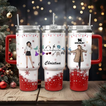 Taylor Swift Music Christmas Custom Stanley Quencher HG 30oz or 40oz Stainless Steel Tumbler With Handle