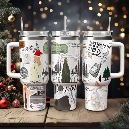 Taylor Swift Music Christmas Custom Stanley Quencher HG 30oz or 40oz Stainless Steel Tumbler With Handle