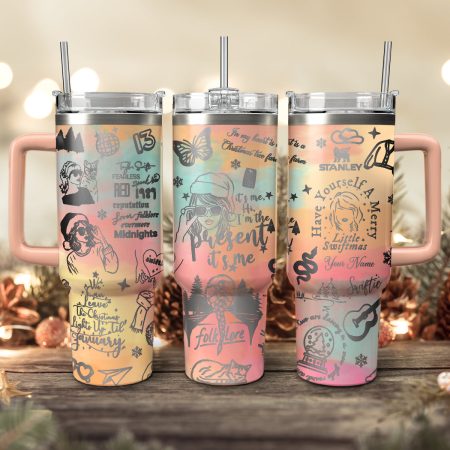Taylor Swift Music Christmas Custom Stanley Quencher HG 30oz or 40oz Engraved  Stainless Steel Tumbler With Handle