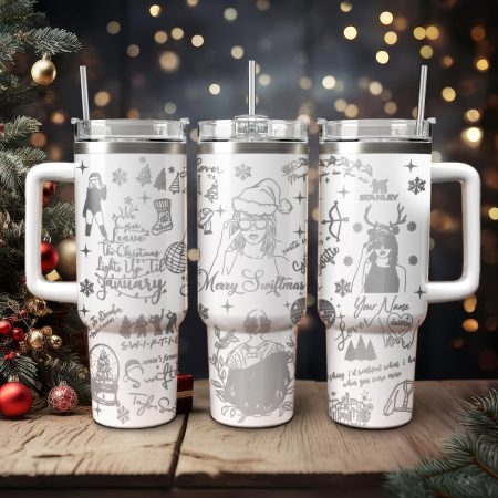 Taylor Swift Music Christmas Custom Stanley Quencher HG 30oz or 40oz Engraved  Stainless Steel Tumbler With Handle