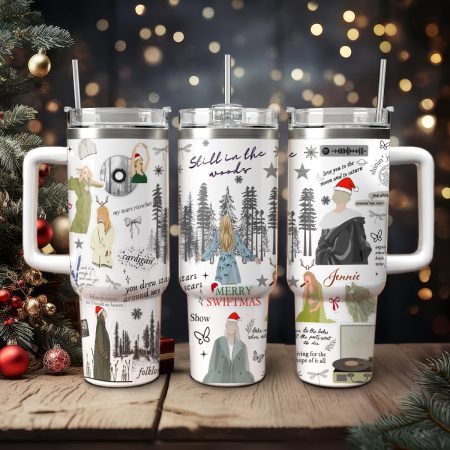 Taylor Swift Music Christmas Custom Stanley Quencher HG 30oz or 40oz Stainless Steel Tumbler With Handle