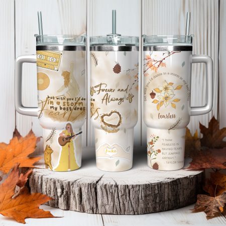 Taylor Swift Music Christmas Custom Stanley Quencher HG 30oz or 40oz Stainless Steel Tumbler With Handle